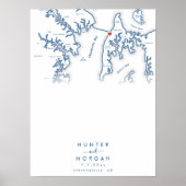 Kent Island MD Weddern Modern Guest Book Poster (Vorne)