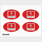 Kent Landkreis England Ovaler Aufkleber (Blatt)