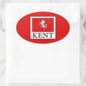 Kent Landkreis England Ovaler Aufkleber (Tasche)
