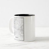 Kent Map Zweifarbige Tasse (Vorderseite Links)