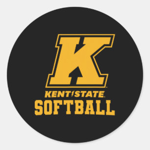 Kent State University Softll Bekleidung Sportfan Runder Aufkleber