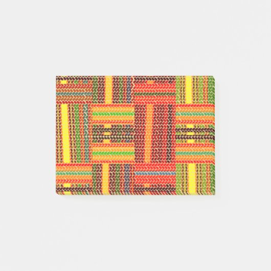 kente african print post-it klebezettel (Vorderseite)