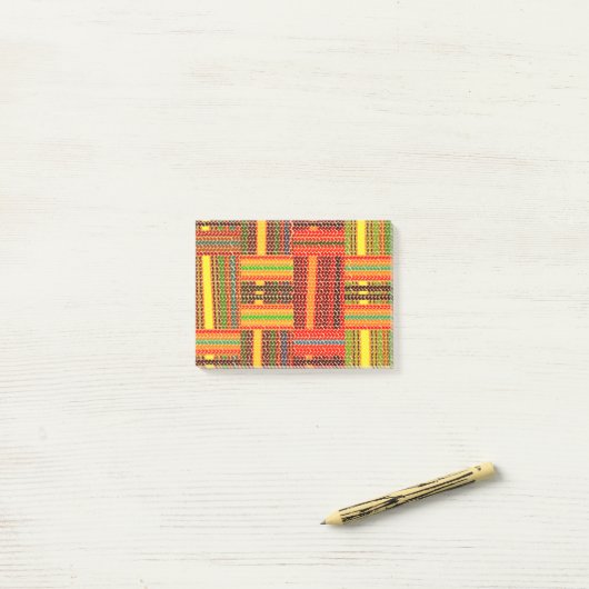 kente african print post-it klebezettel (Auf Schreibtisch)