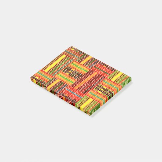 kente african print post-it klebezettel (angewinkelt)
