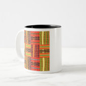 kente african print zweifarbige tasse (Vorderseite Links)