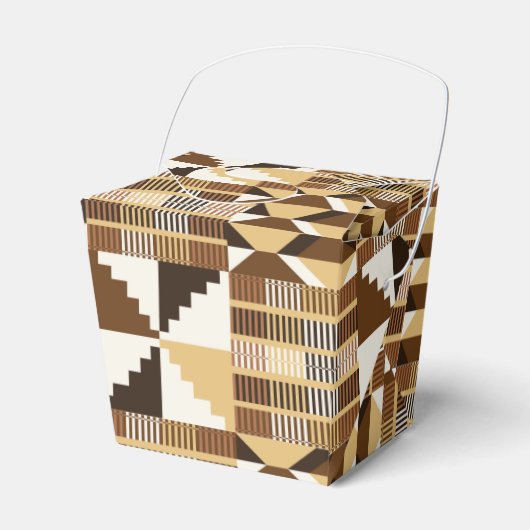 Kente Block - Gedämpftes Ocker Geschenkschachtel (Vorderseite)