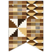 Kente Block - Gedämpftes Ocker Wimpelkette (Dritte Fahne)
