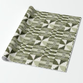 Kente Block - Heritage Olive Geschenkpapier (Ungerollt)
