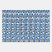 Kente Block - Sanftes Indigo Geschenkpapier Set (Vorderseite 3)