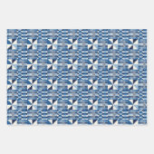 Kente Block - Sanftes Indigo Geschenkpapier Set (Vorderseite 2)