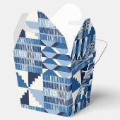 Kente Block - Sanftes Indigo Geschenkschachtel (Geöffnet)