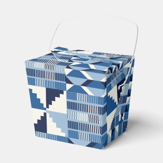 Kente Block - Sanftes Indigo Geschenkschachtel (Vorderseite)