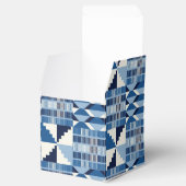 Kente Block - Sanftes Indigo Geschenkschachtel (Geöffnet)