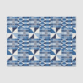 Kente Block - Sanftes Indigo Seidenpapier (Vorderseite)