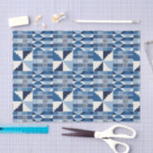Kente Block - Sanftes Indigo Seidenpapier (Handwerk)