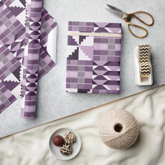 Kente Block - Smoky Plum Geschenkpapier (Kunsthandwerk)