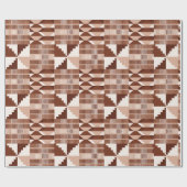 Kente Block - Ton Terrakotta Geschenkpapier (Flach)