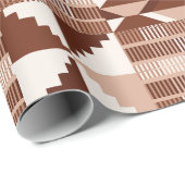 Kente Block - Ton Terrakotta Geschenkpapier (Rolleneckpunkt)