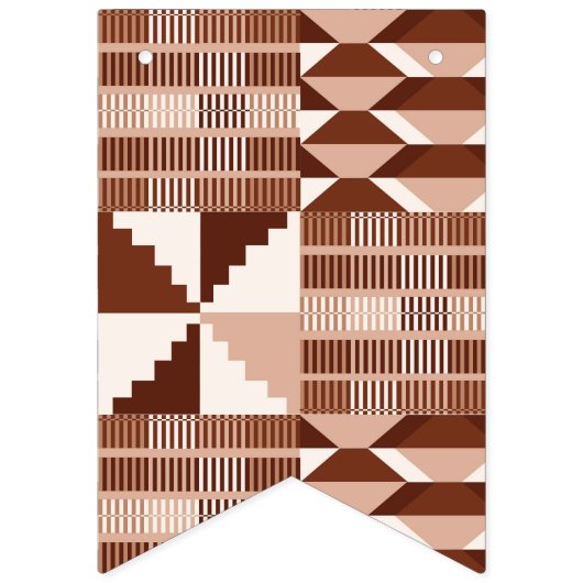 Kente Block - Ton Terrakotta Wimpelkette (Erste Fahne)