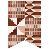 Kente Block - Ton Terrakotta Wimpelkette (Dritte Fahne)