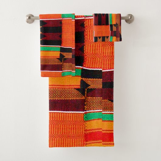 Kente Cloth Pattern Badhandtuch Set (Insitu)