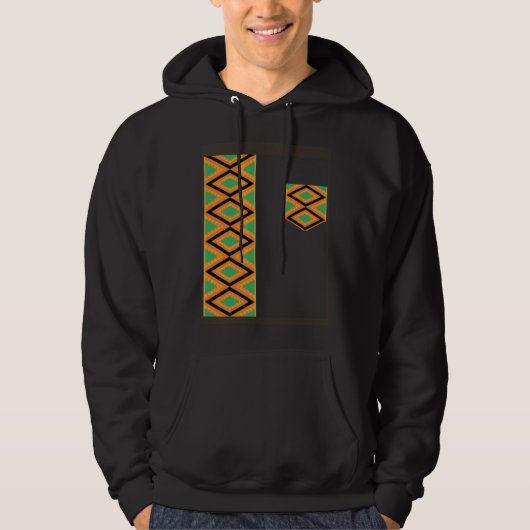 Kente Cloth Sash And Pocket Ethnic Pride Kente Afr Hoodie (Vorderseite)