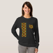 Kente Cloth Sash And Pocket Ethnic Pride Kente Afr T-Shirt (Vorne ganz)