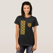 Kente Cloth Sash And Pocket Ethnic Pride Kente Afr T-Shirt (Vorne ganz)