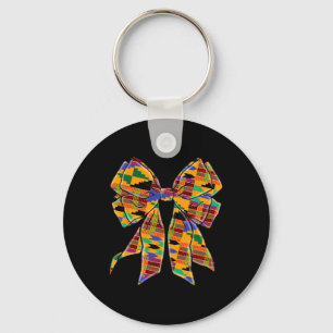 Kente Coquette Schleife Black History Month Afroam Schlüsselanhänger