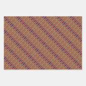 Kente Ethnic Pattern - Lebhaftes afrikanisches Tex Geschenkpapier Set (Vorderseite 3)