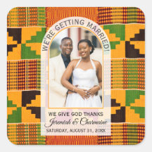 Kente Foto Benutzerdefinierter Name HOCHZEIT