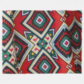 Kente Geometric Tapestry Fleecedecke (Vorderseite (Horizontal))