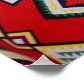 Kente Geometric Tapestry Poster (Ecke)