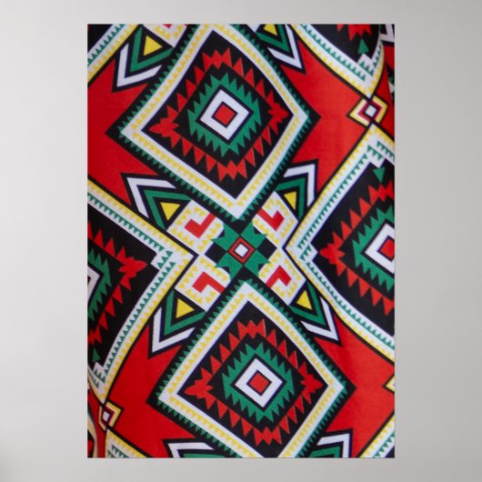 Kente Geometric Tapestry Poster (Vorne)