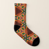 Kente Geometrics Afrozentrisch über Printmedien Socken (Links - Innen)