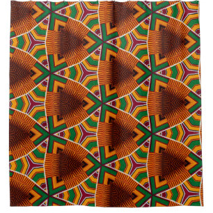 Kente Geometrics Keanza Afrocentric Duschvorhang