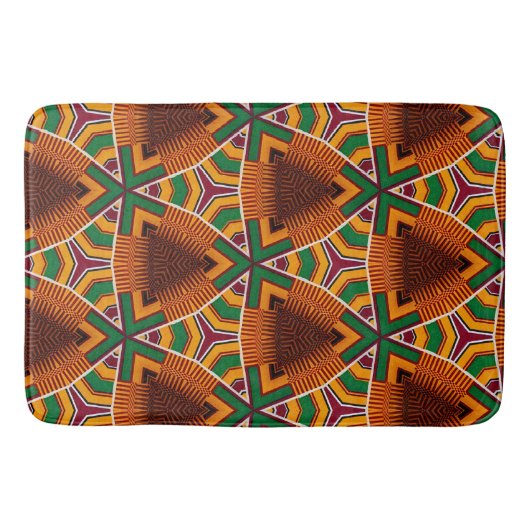 Kente Geometrics Kwanza Afrocentric Badematte (Vorderseite)