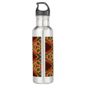 Kente Geometrics Kwanza Afrocentric Edelstahlflasche (Rückseite)