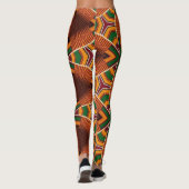 Kente Geometrics Kwanza  Afrocentric  Leggings (Rückseite)