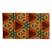 Kente Geometrics Kwanza Afrocentric Pillow Case Kissenbezug (Rückseite-Rechts)