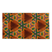 Kente Geometrics Kwanza Afrocentric Pillow Case Kissenbezug (Rückseite-Links)