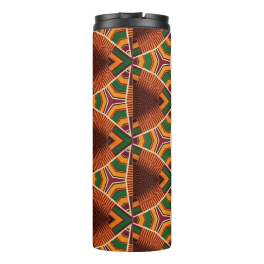 Kente Geometrics Kwanza Afrocentric Thermosbecher (Rückseite)