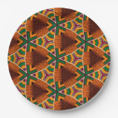 Kente Geometrics Kwanzaa Afrocentric Pappteller (Vorderseite)