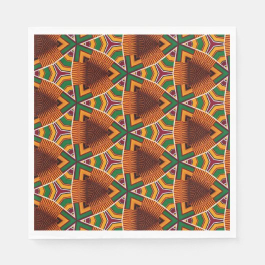 Kente Geometrics Kwanzaa Afrocentric Serviette (Vorderseite)