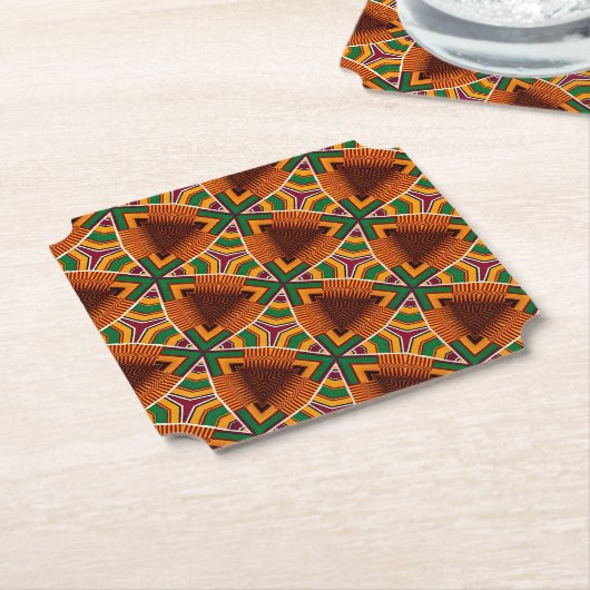 Kente Geometrics Kwanzaa Afrocentric Untersetzer (angewinkelt)