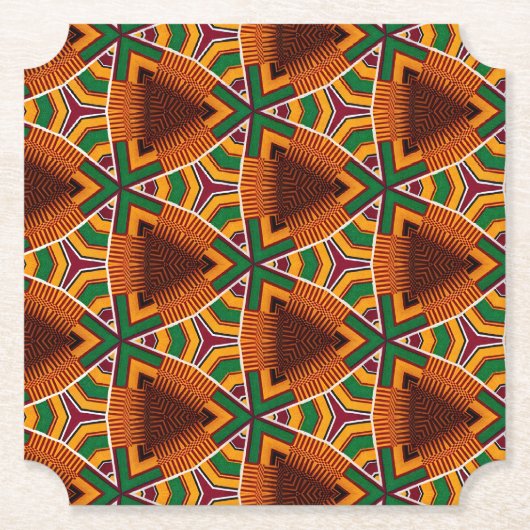 Kente Geometrie Kwanzaa Afrozentrisch Untersetzer (Vorderseite)