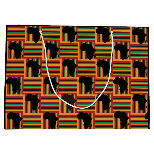 Kente Gift Bag Große Geschenktüte (Rückseite)