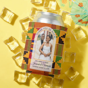 Kente HOCHZEIT DANKE GÄSTE Afrikanisch Ghanaisch Dosenkühler