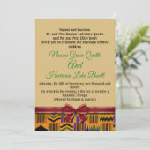 Kente Hochzeit Einladungen und speichern Sie die D (Stehend Vorderseite)