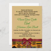 Kente Hochzeit Einladungen und speichern Sie die D (Vorne/Hinten)